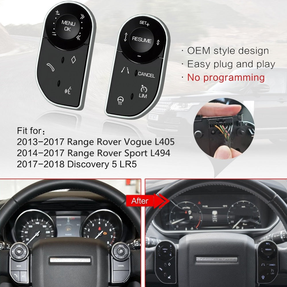 Steering Wheel Control Buttons for Range Rover Vogue Sport L405 L494 2013-2017 Land Rover Discovery 5 LR5 2017-2019