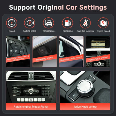 Mercedes-Benz C Class W204 2008-2014 Wireless Apple CarPlay Android Auto Car Multimedia Linux Touch Screen