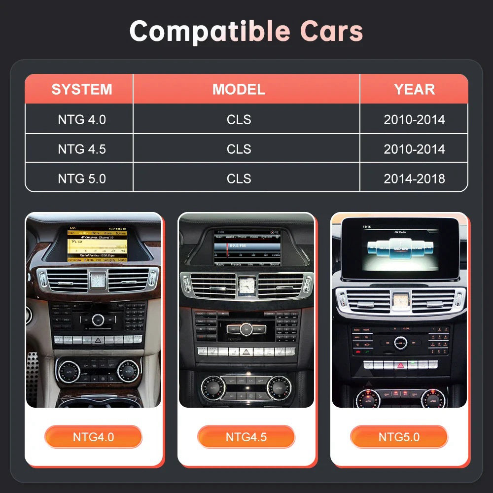 Mercedes-Benz CLS W218 2010-2018 Wireless Apple CarPlay Android Auto Car Multimedia Linux Touch Screen