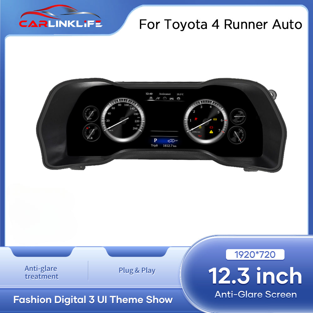 LCD Digital Cluster For Toyota 4 Runner 2014-2019 Linux Digital LCD Dashboard Instrument Gauge Cluster