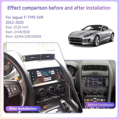Jaguar F-type 2012-2019 Car Navigation GPS Auto Radio Stereo Multimedia Player Android 13.0 With Carplay