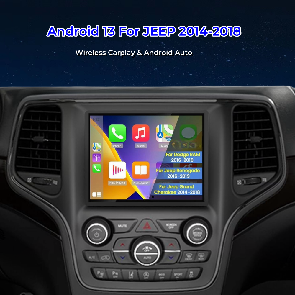 Jeep Grand Cherokee 2014-2018 HD Touch Screen Android 13 Wireless Carplay & Android Auto
