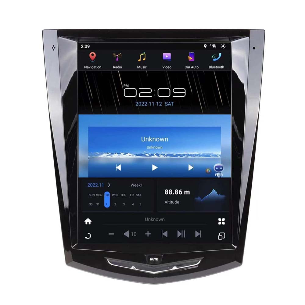 10.5 inch Car Radio for Cadillac ATS CTS XTS SRX Escalade 2013-2018 Stereo Upgrade Tesla-Style Screen Built-in CarPlay