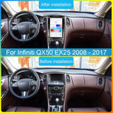 INFINITI QX50 EX Series 2008-2017 TESLA-STYLE SCREEN 12.1" Android 11