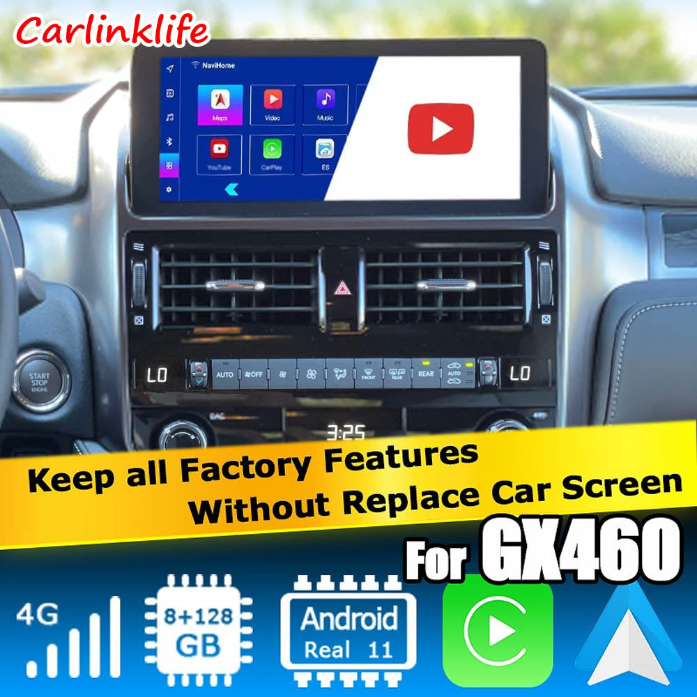 Android 13.0 Multimedia Interface for Lexus GX460 2022-2023 with Youtube, Google Play