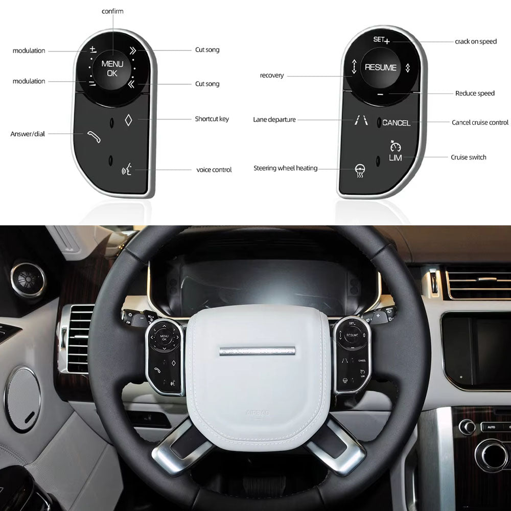 Steering Wheel Control Buttons for Range Rover Vogue Sport L405 L494 2013-2017 Land Rover Discovery 5 LR5 2017-2019