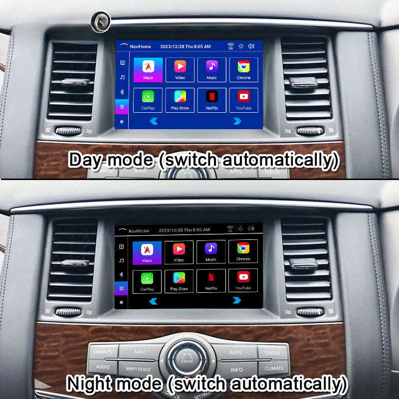 Wireless CarPlay Android Infotainment Module for Nissan Patrol Y62 QX60 Pathfinder R52 2010-2020  with NetFlx, Google Play