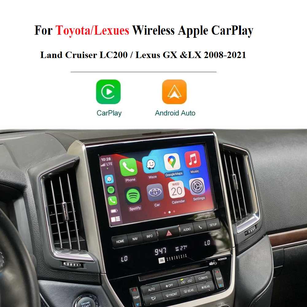 TOYOTA Land Cruiser LC200 / Lexus GX &LX 2008-2021 Apple CarPlay & Android Auto Integration