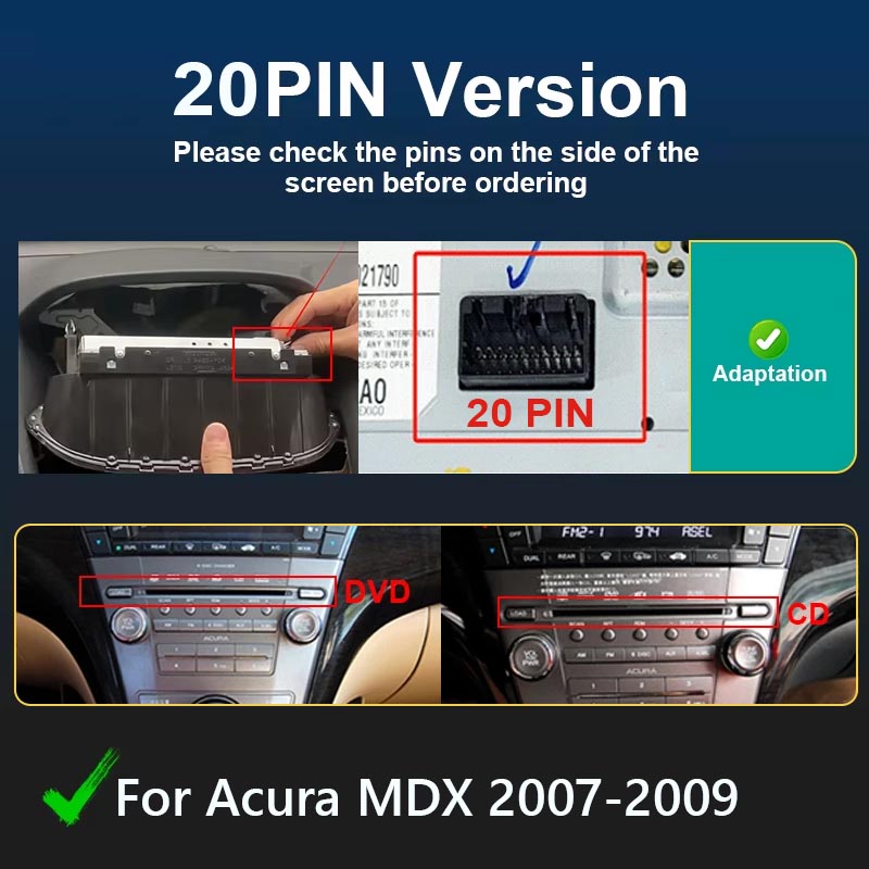 Wireless CarPlay Android Auto For Acura RDX TL ILX ZDX MDX 2007-2013 Single Screen Models CarPlay Retrofit Module