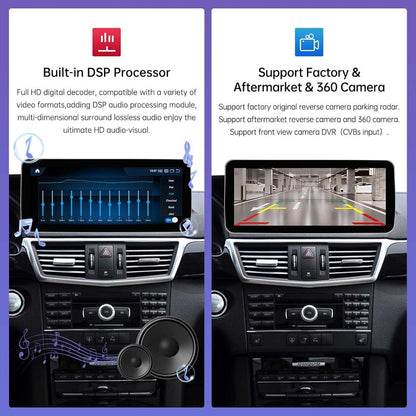 Android 13 Car Radio Touchscreen 12.3'' Car Stereo for Mercedes Benz E Class S212 W212 E Coupe C207 CLS Class W218 2009-2016