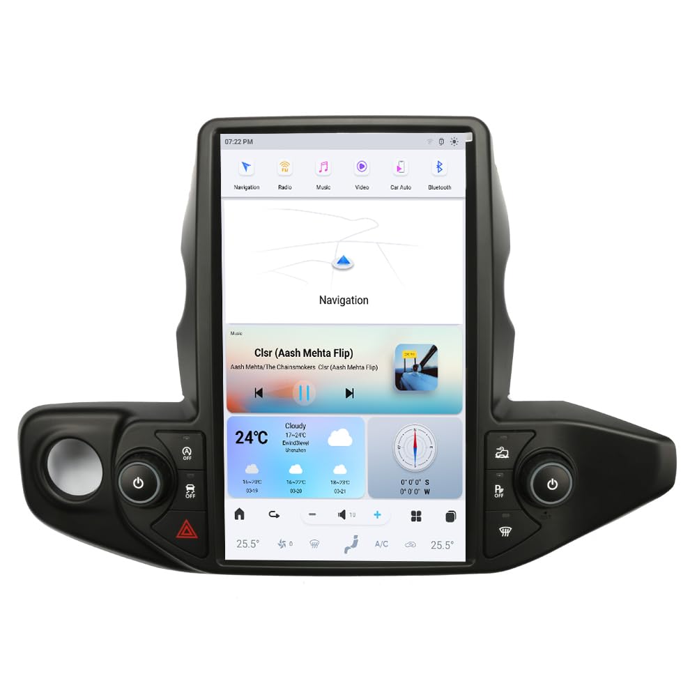 Jeep Wrangler JL Gladiator 2018-2021 Stereo Replacement Tesla-Style Screen Built-in Carplay/Android Auto