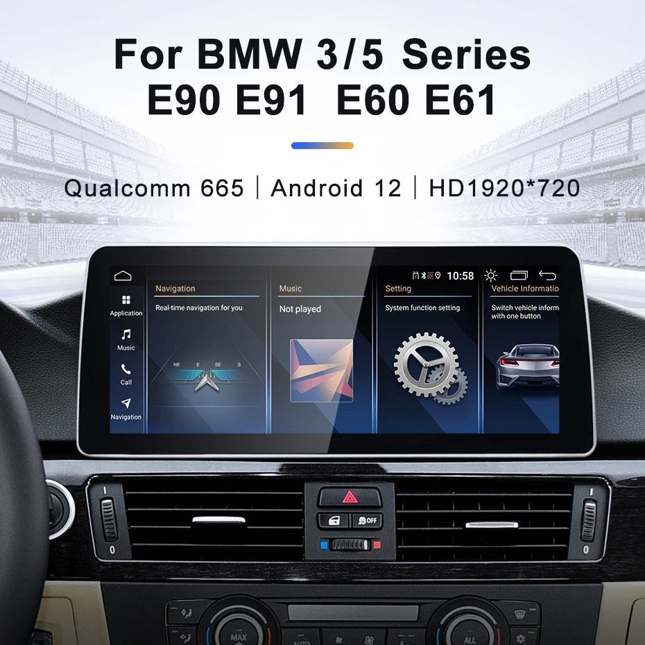 12.3 inch BMW 3&5 Series 2003-2013 Android13 Car Multimedia Player ID8 Wireless CarPlay