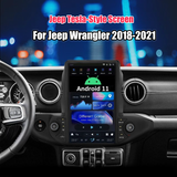 Jeep Wrangler JL Gladiator 2018-2021 Stereo Replacement Tesla-Style Screen Built-in Carplay/Android Auto