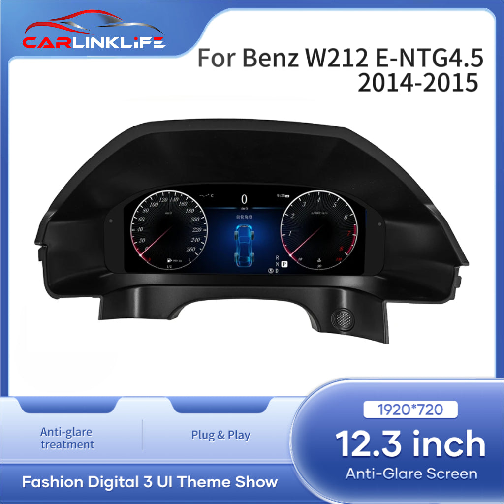 LCD Digital Cluster For Mercedes Benz E Class W212 2010-2015 NTG 4.5 NTG 4.0 Linux Digital LCD Dashboard Instrument Gauge Cluster