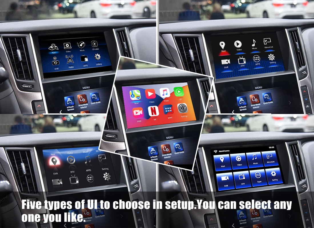 Android Multimedia Interface for Infiniti Q50 Q60 2013-2022 Advanced Version included Google map, Spotify, Play Store