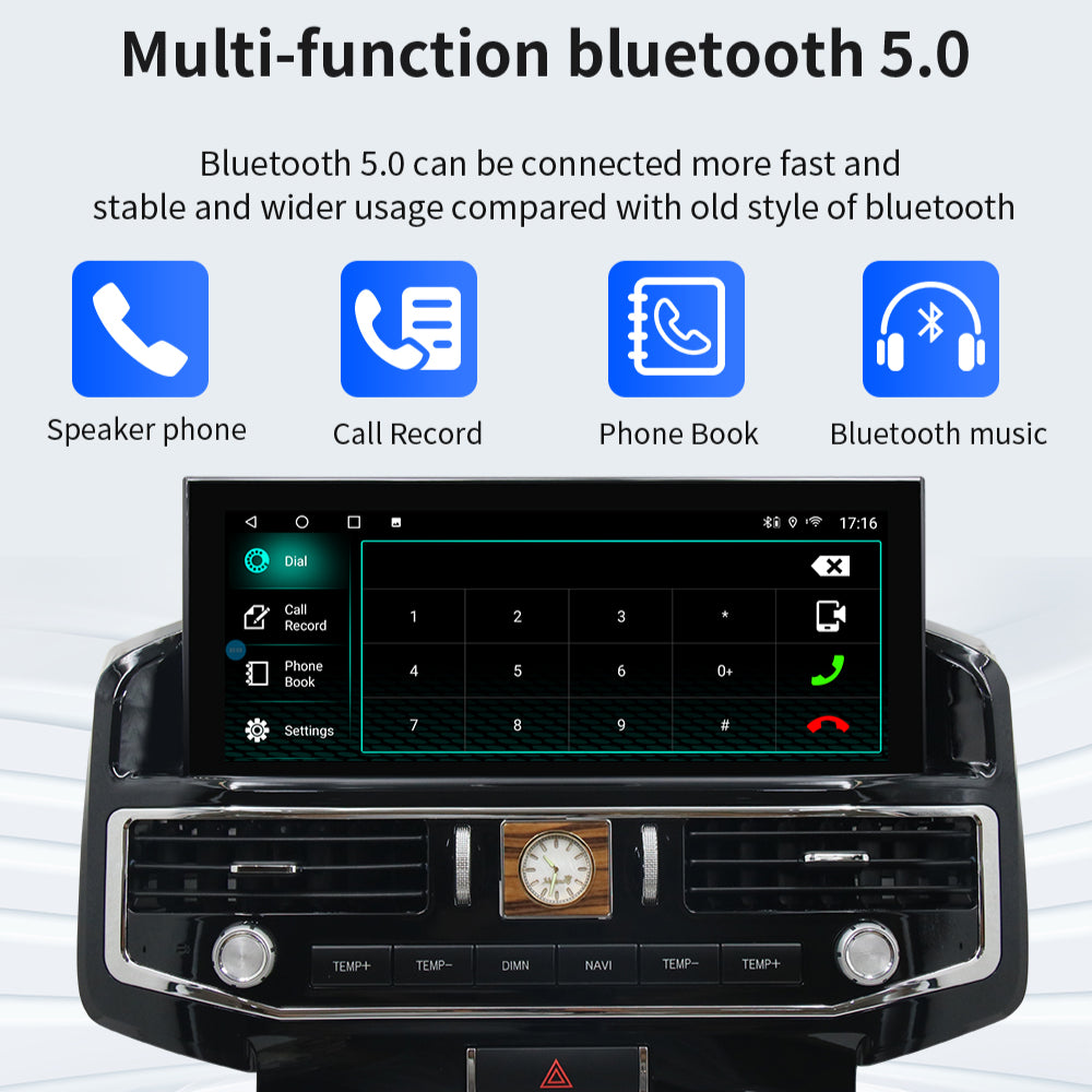 Land Cruiser 2008-2015 Toyota LC200 Car Stereo Android Car Radio GPS Navigation Multimedia Player Head Unit with CarPlay