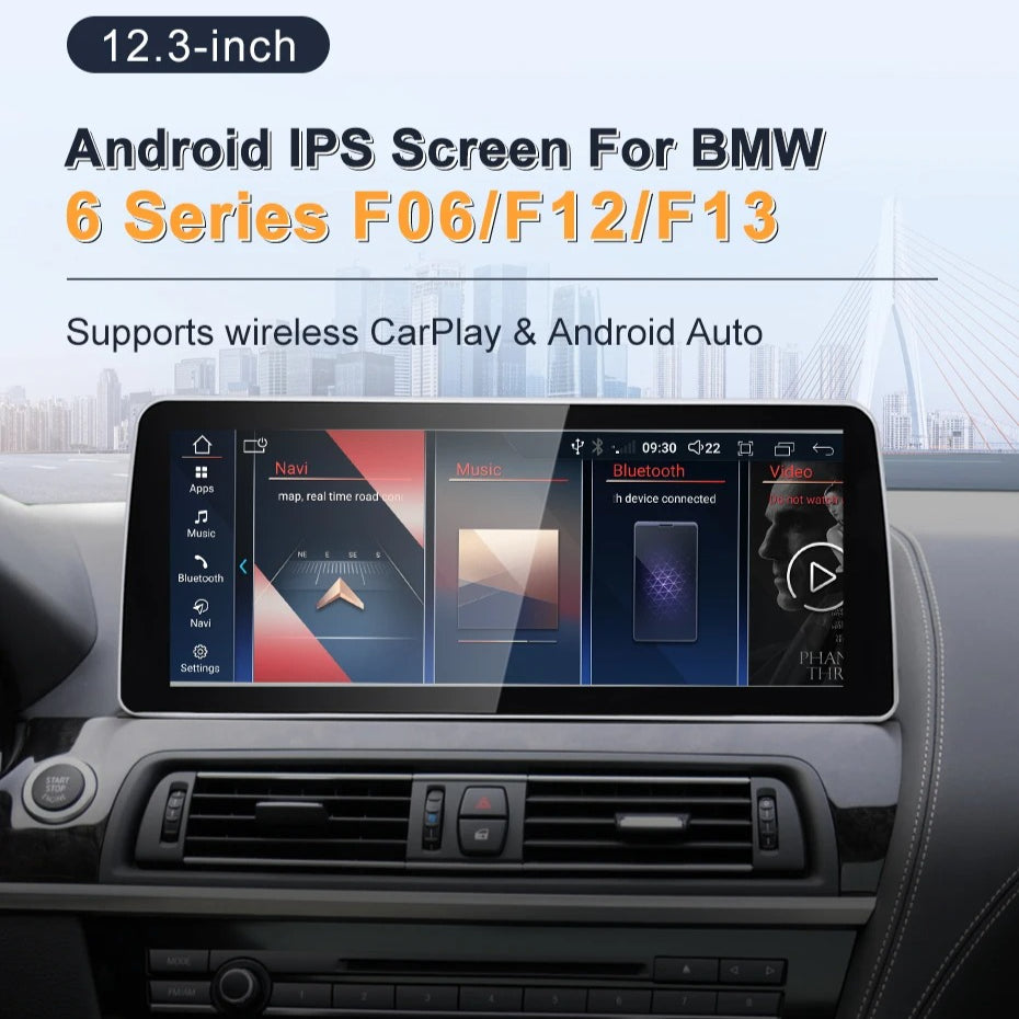 2025 New Android System Wireless Carplay AUTO for BMW 6Series F12 F13 CIC NBT Car Video Players Gps Navigation