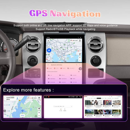 Ford F-150 2009-2014 Stereo Upgrade Tesla-Style Dash IPS Touch Screen Multimedia Player