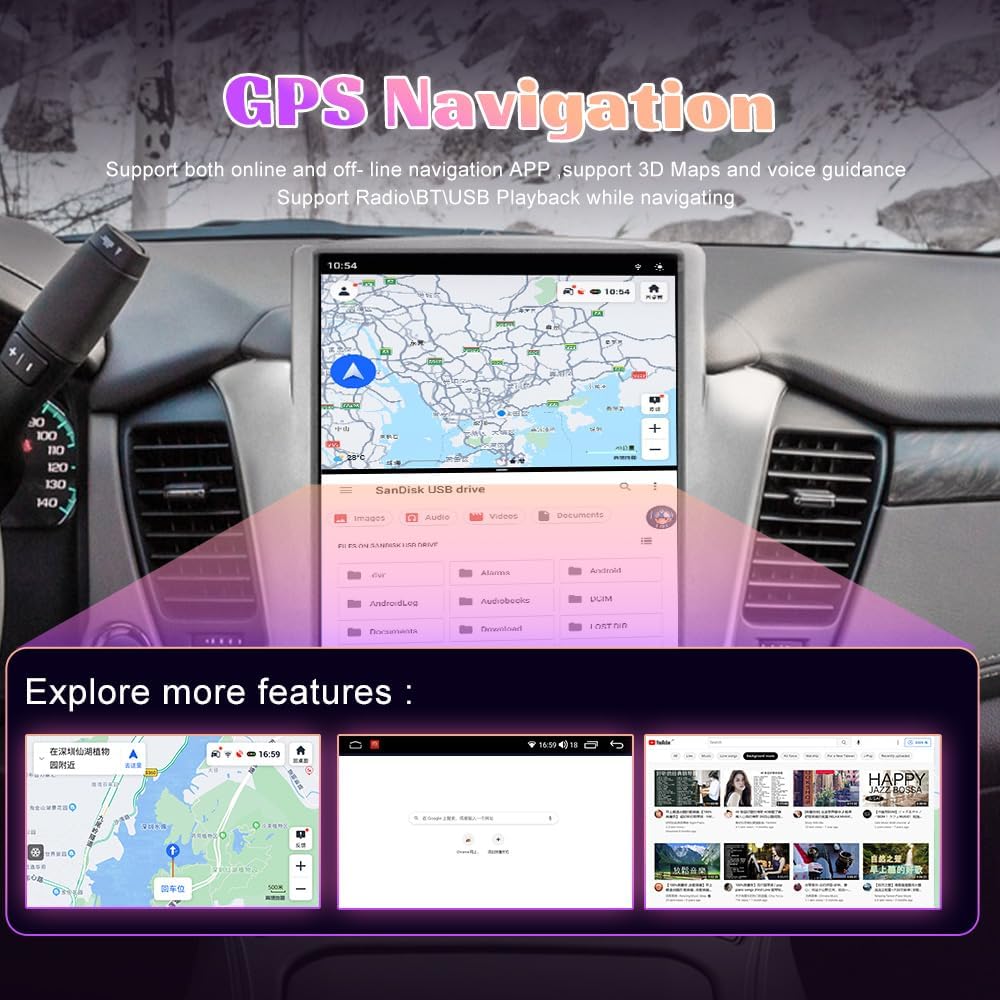 Chevrolet Suburban Tahoe GMC Yukon 2014-2020 Tesla-Style Head Unit 14.4 Inch Qualcomm Android Car Radio