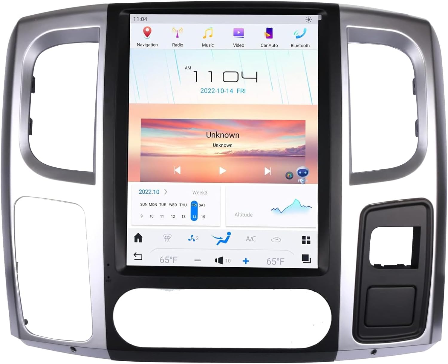 Dodge Ram 2013-2019 Stereo Replacement Tesla-Style 2K IPS Screen Built-in Carplay/Android Auto