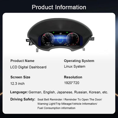 LCD Digital Cluster For Mercedes Benz CLS C218 W218 2013-2017 Linux Digital LCD Dashboard Instrument Gauge Cluster