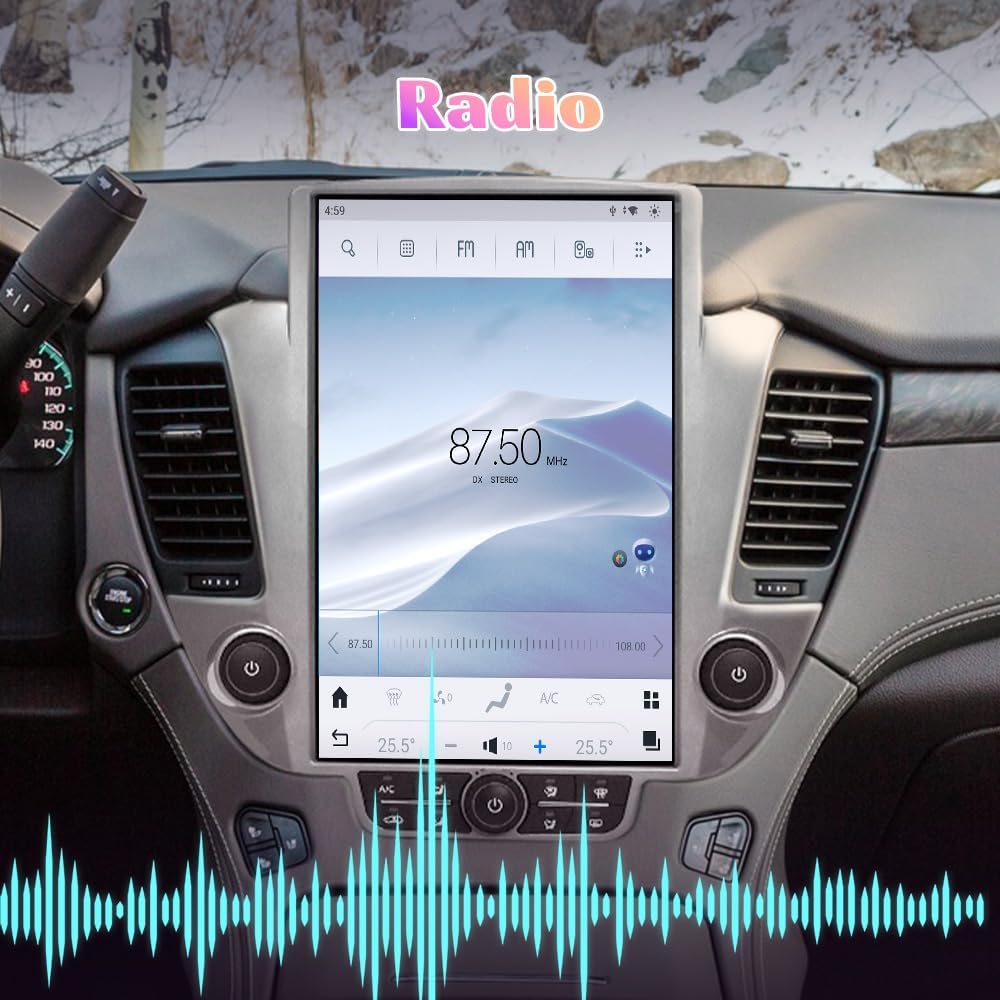 Chevrolet Suburban Tahoe GMC Yukon 2014-2020 Tesla-Style Head Unit 14.4 Inch Qualcomm Android Car Radio