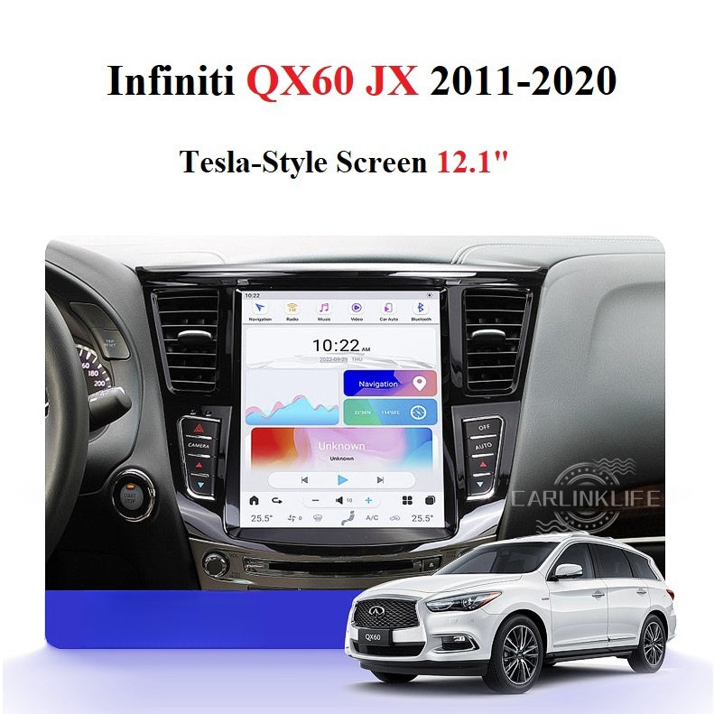 INFINITI QX60 JX  2011-2020 TESLA-STYLE SCREEN 12.1" Android 11 (Mark 6)