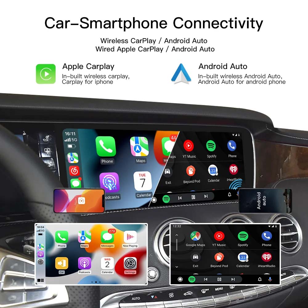 Wireless Carplay Android Auto Full Screen LVDS Interface for Mercedes Benz S CLS C257 NTG 5.5 6.0 Without Touch Screen