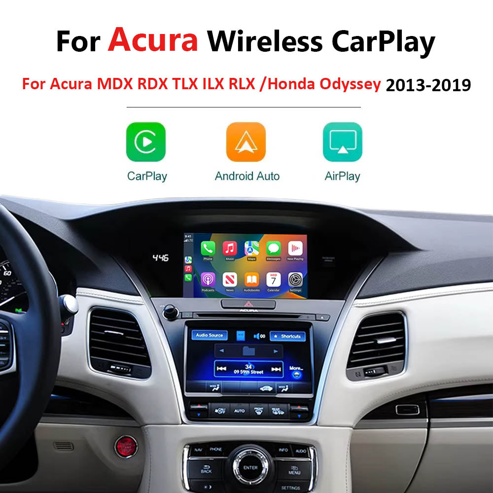 Wireless Apple CarPlay Android Auto For Acura MDX RDX TLX ILX RLX Honda Odyssey 2013-2019 Dual-Screen Models CarPlay Retrofit Module