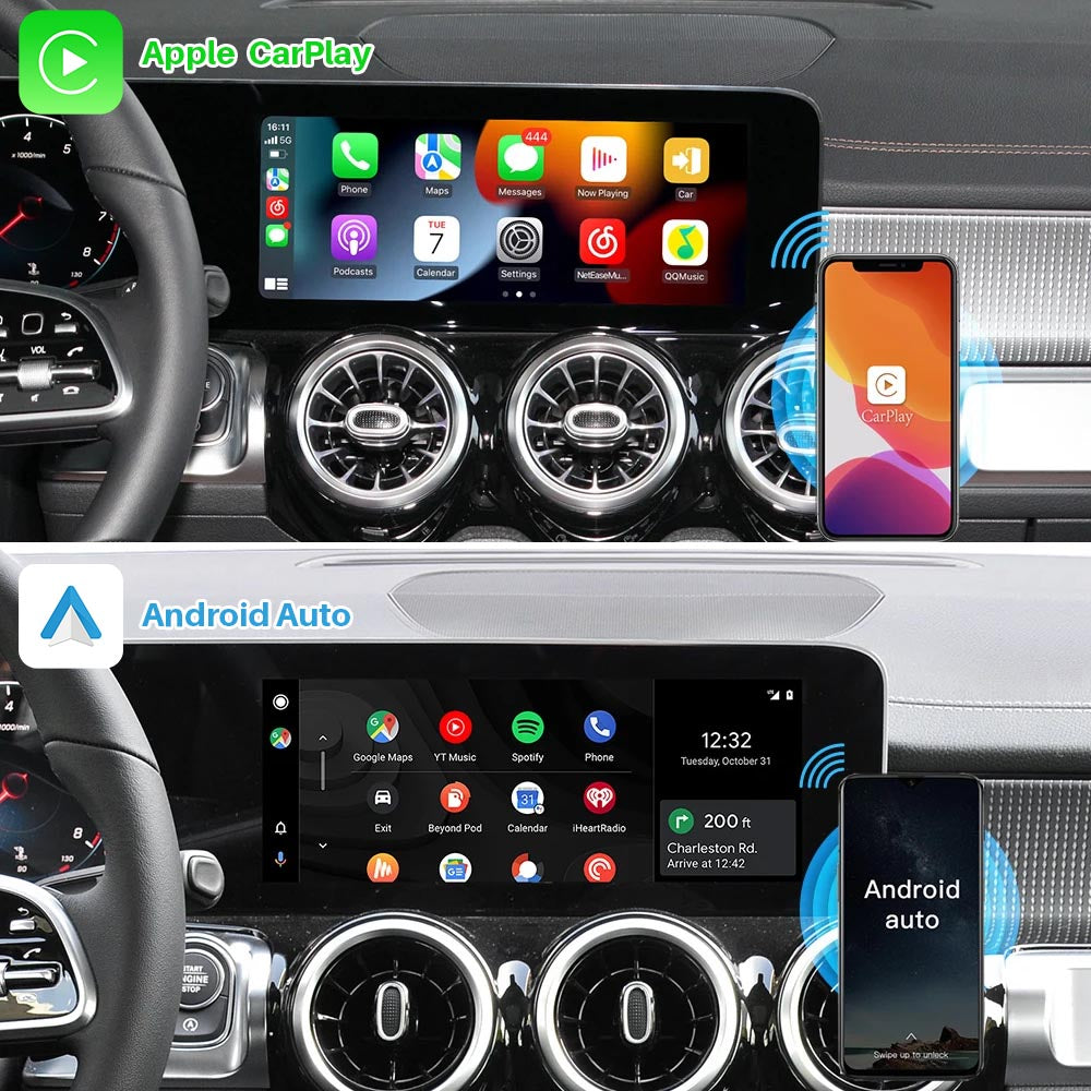 Wireless Carplay Android Auto for Mercedes NTG 6.0 MBUX 10.25" / 12.3" Radio Screen Android Multimedia System Upgrade Kit