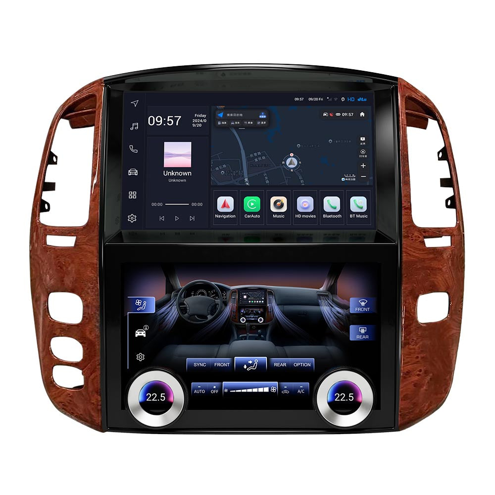 10 inch Android Car Radio for Lexus LX470 2004-2006 Dual Screen Climate Control Panel Multimedia Player