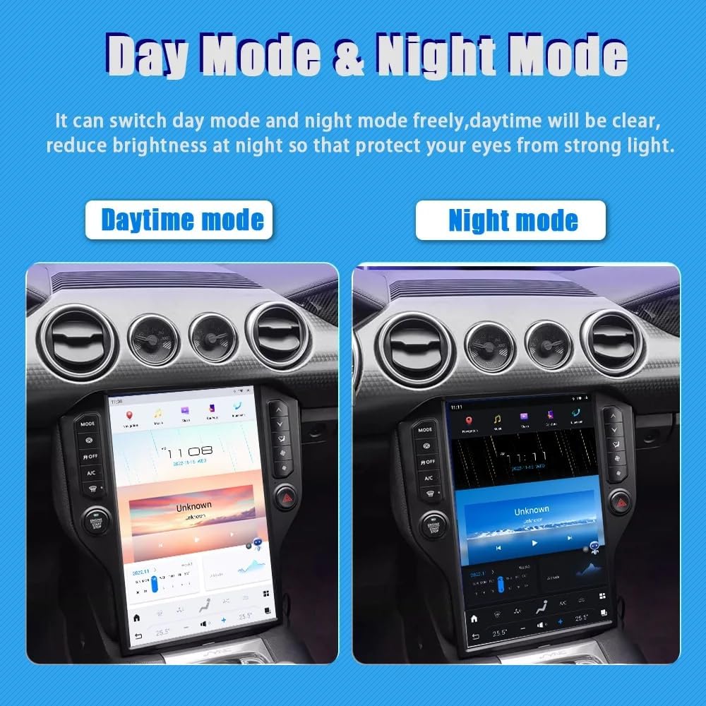 Ford Mustang 2015-2020 Tesla-Style Vertical Touch Screen Multimedia Player