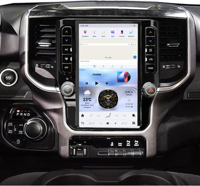 Dodge Ram 1500 2500 3500 2019-2024 Stereo 12 Inch Tesla-Style Head Unit Qualcomm Android Car Radio