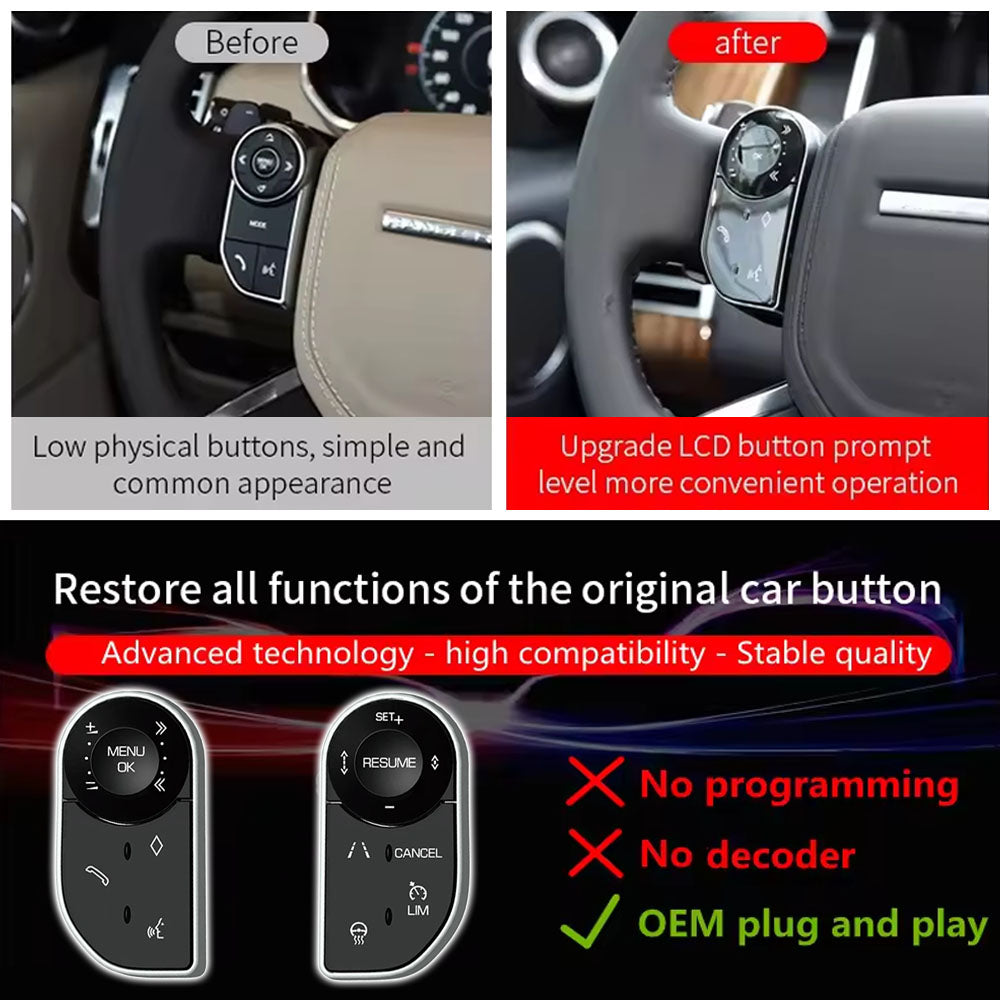 Steering Wheel Control Buttons for Range Rover Vogue Sport L405 L494 2013-2017 Land Rover Discovery 5 LR5 2017-2019