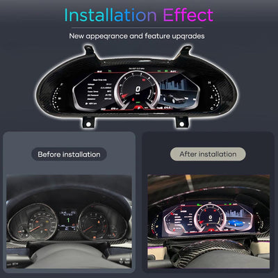 12.3" LCD Digital Cluster For Maserati GranTurismo GT/GC Quattroporte 2004-2018 Linux Digital LCD Dashboard Instrument Gauge Cluster