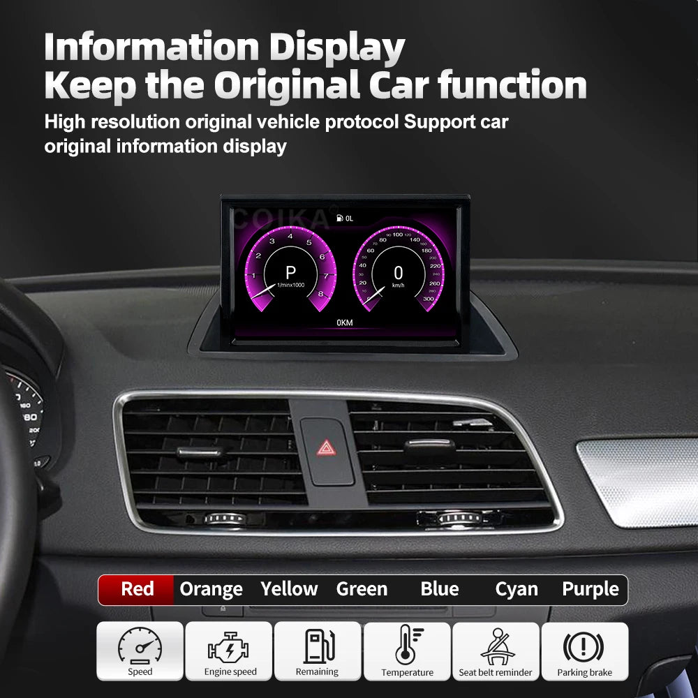 12.3" Inch Android Touch Screen Car Stereo For Audi Q3 2012-2018