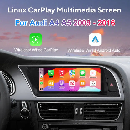 8.8 Inch Linux Touch Screen For Audi A4 A5 2009-2016 Wireless Carplay Android Auto Car Radio