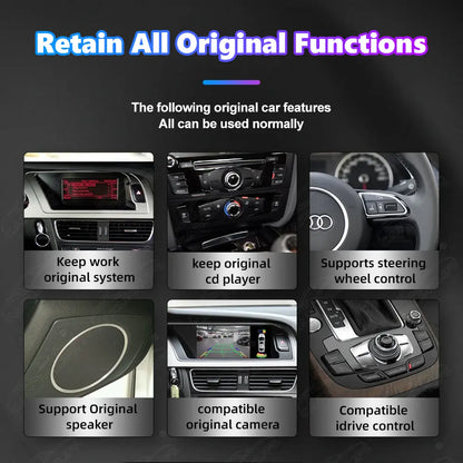 8.8 Inch Linux Touch Screen For Audi A4 A5 2009-2016 Wireless Carplay Android Auto Car Radio