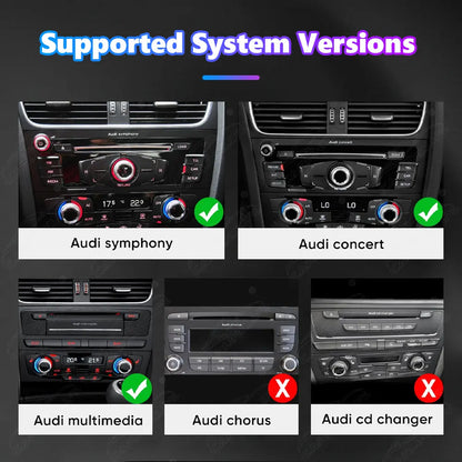 8.8 Inch Linux Touch Screen For Audi A4 A5 2009-2016 Wireless Carplay Android Auto Car Radio