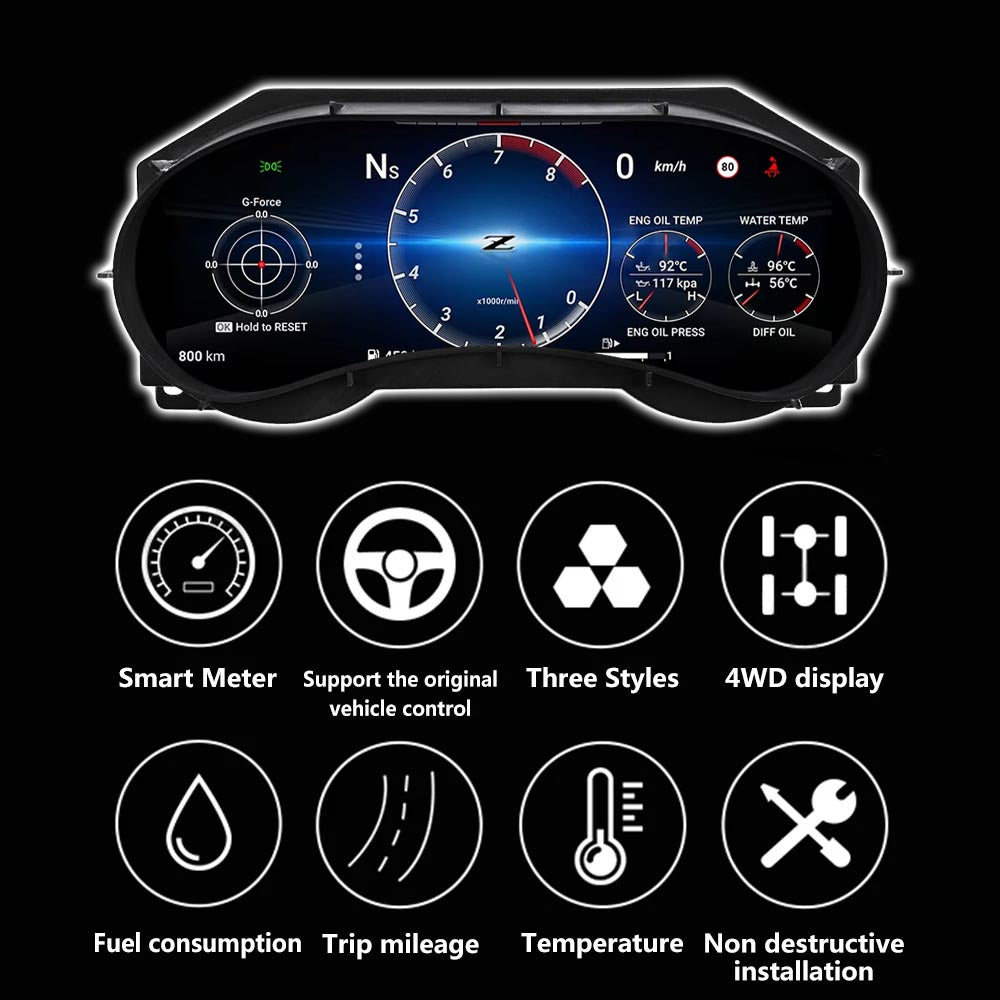 LCD Digital Cluster For Infiniti Q50 Q60 2014-2019 Linux Digital LCD Dashboard Instrument Gauge Cluster