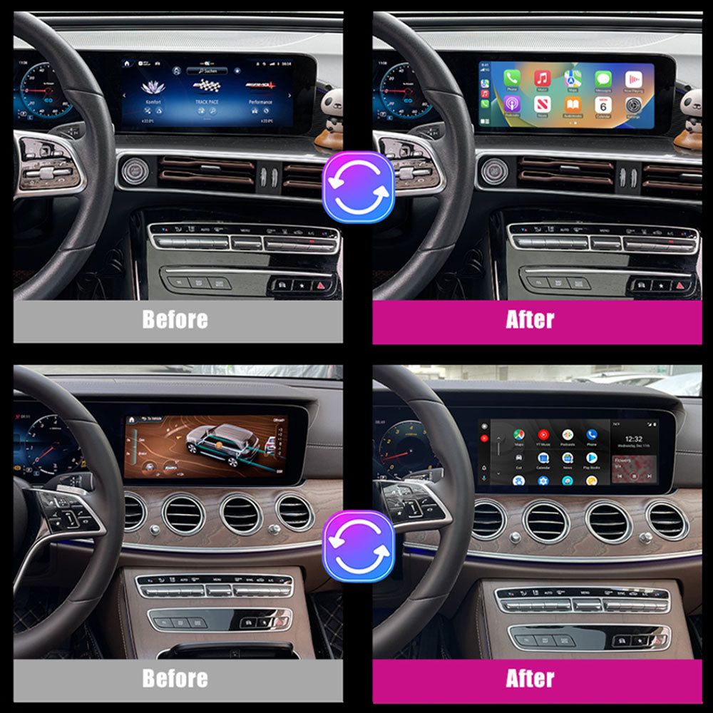 Full Screen Wireless Carplay & Android Auto for Mercedes S-Class(W222) E-Class(W212) 2014-2020 E-Class W213 2021-2023