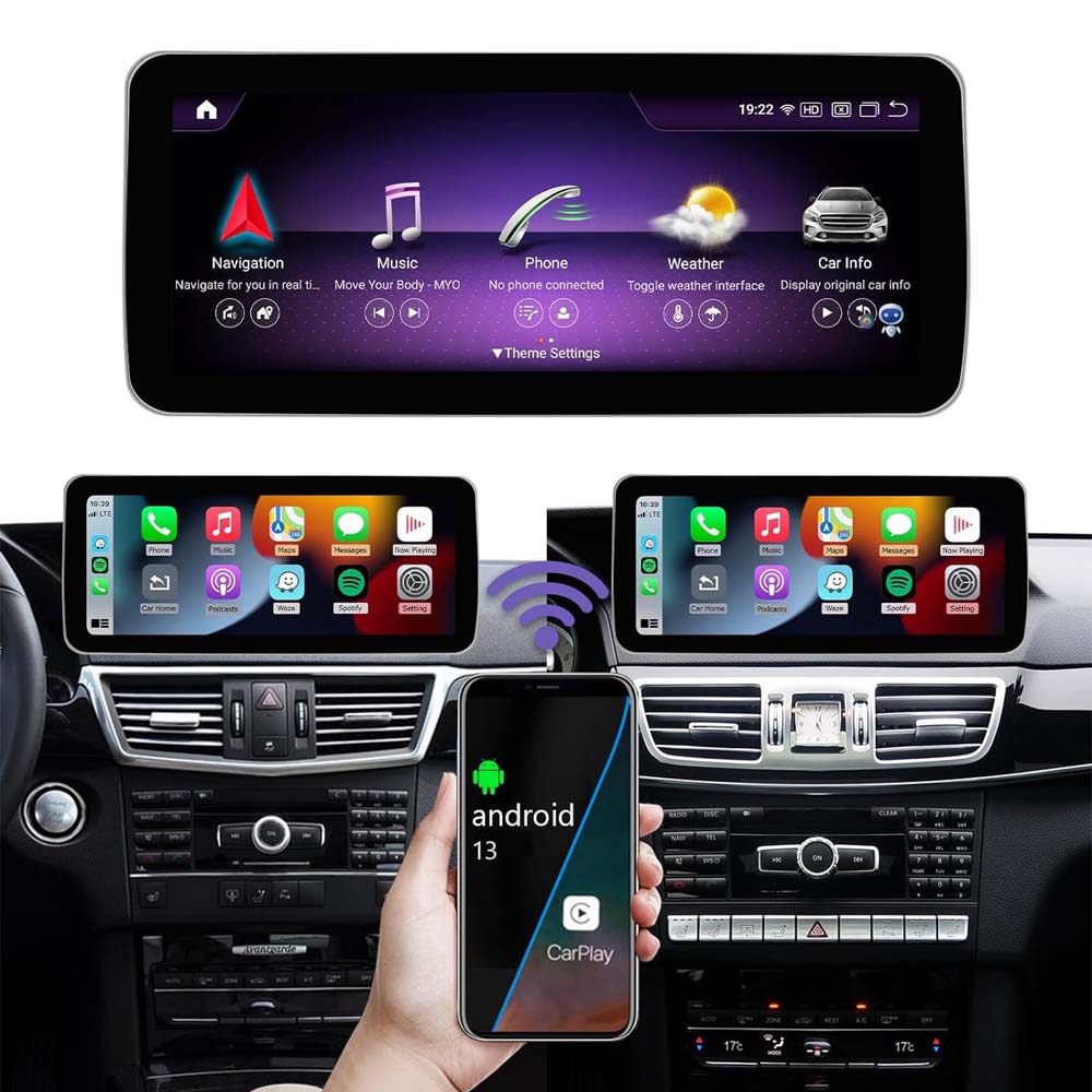 Android 13 Car Radio Touchscreen 12.3'' Car Stereo for Mercedes Benz E Class S212 W212 E Coupe C207 CLS Class W218 2009-2016