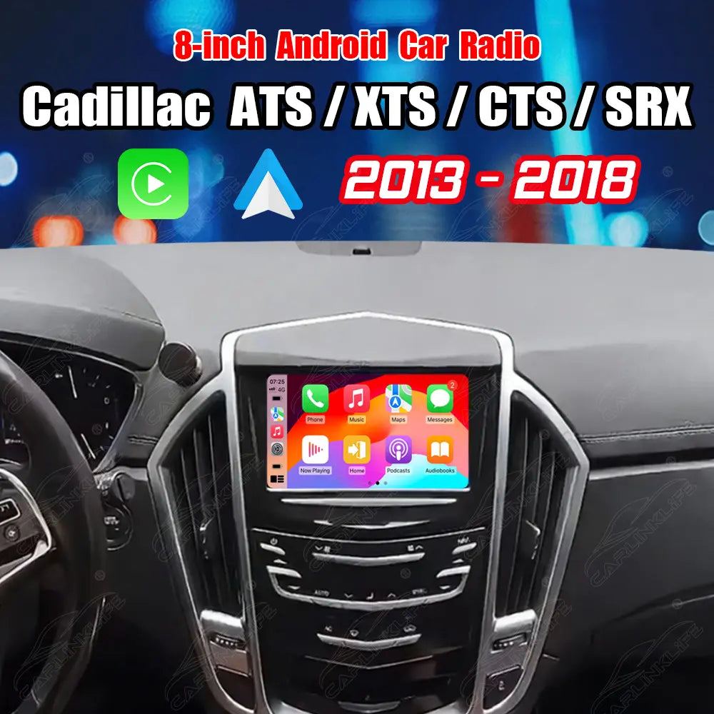8 Inch Android Car Radio for Cadillac ATS/XTS/CTS/SRX 2013-2018 Car Stereo CarPlay Multimedia Player
