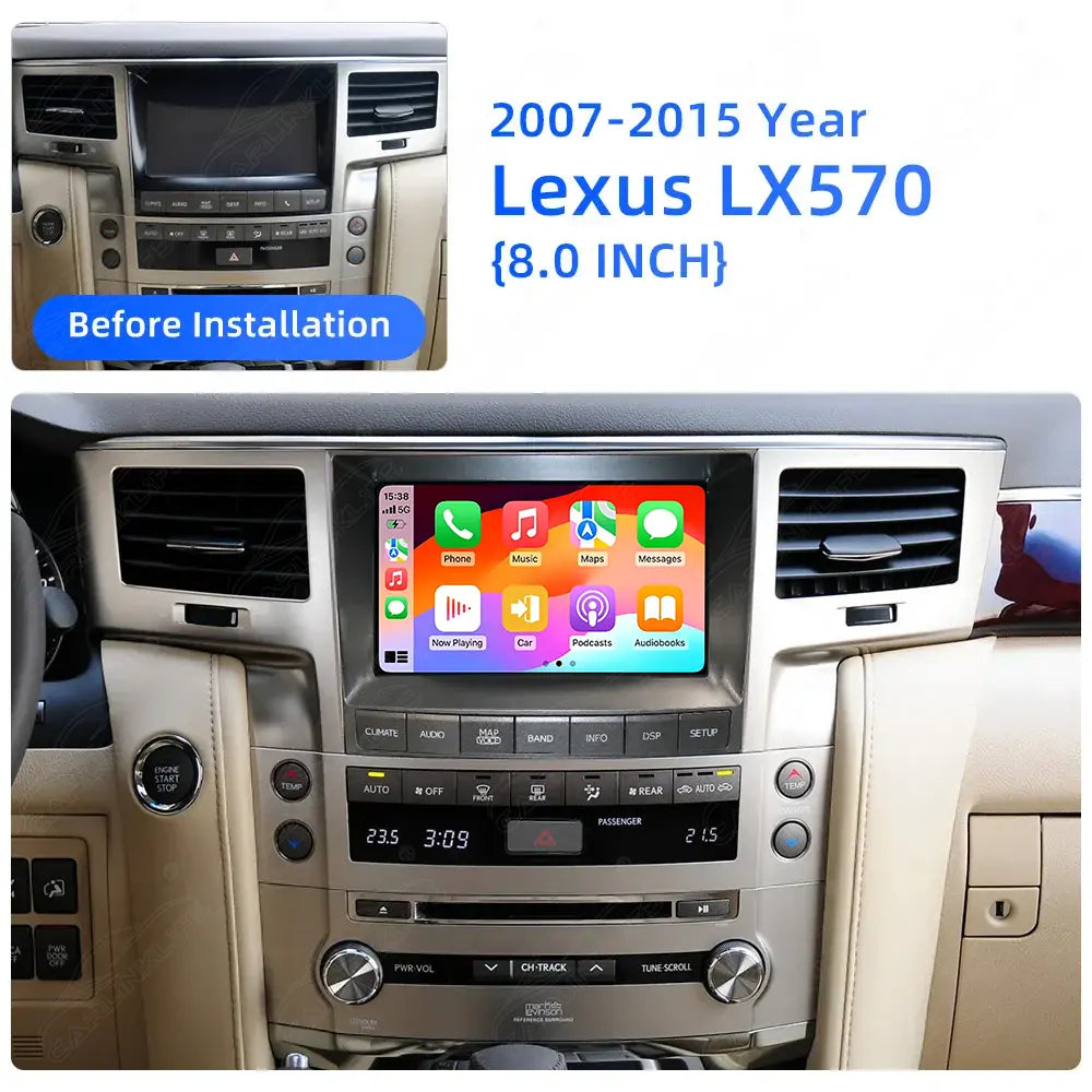 8 inch Android Car Radio For Lexus LX570 2007-2015 Car Stereo CarPlay Multimedia Player