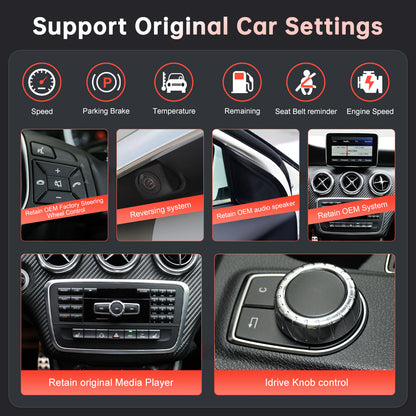 Mercedes Benz A B CLA GLA 2013-2018 W176 W246 X156 Wireless Apple CarPlay Android Auto Car Multimedia Linux Touch Screen