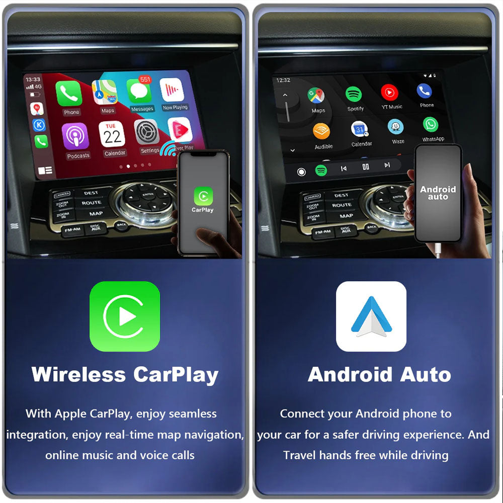 Apple CarPlay Android Auto For Infiniti G35 M35 M25 G37 G25 FX35 QX50 EX35 EX25 2007-2020 CarPlay Upgrade Interface