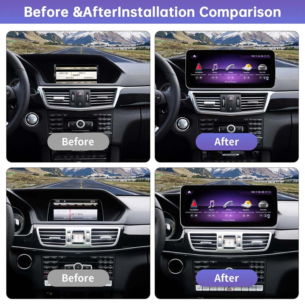 Android 13 Car Radio Touchscreen 12.3'' Car Stereo for Mercedes Benz E Class S212 W212 E Coupe C207 CLS Class W218 2009-2016