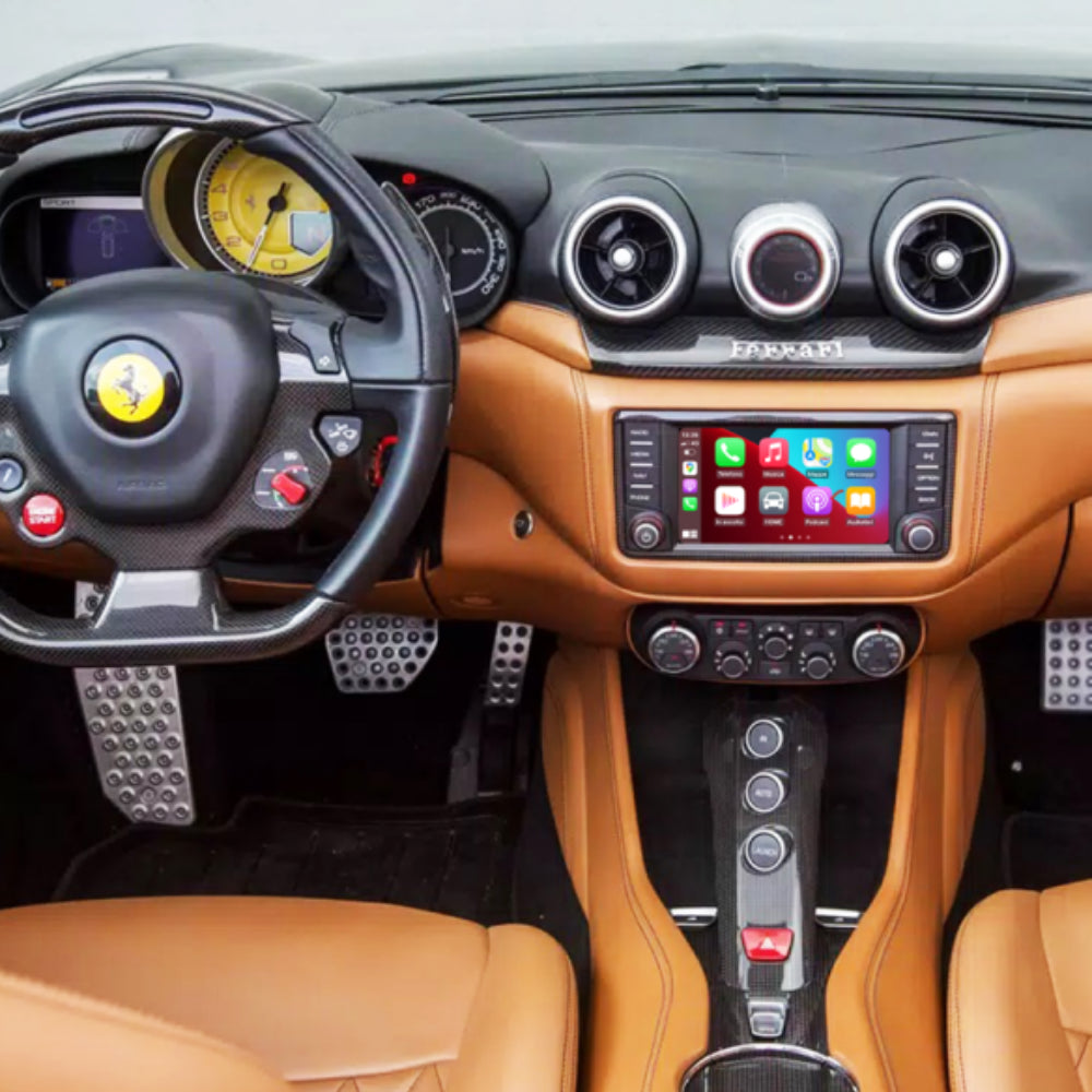 Wireless Apple Carplay & Android Auto for Ferrari 458 (F142) 488 (F142M) F12Berlinetta (F152) F8 (F142MFL) 812 Superfast (F152M) GTC4Lusso (F151M) Portofino (F164) Roma (F169) 296 (F171) SF90 (F173) California T (F149M) 2009-2025