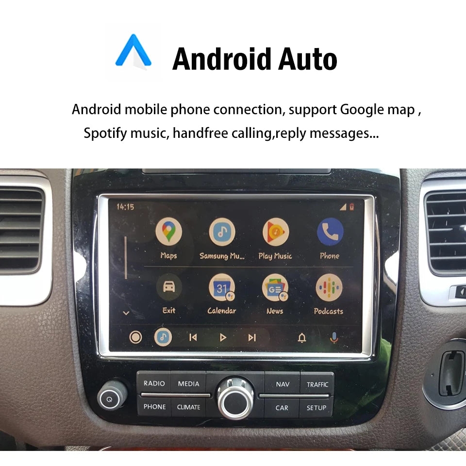 Wireless Apple CarPlay for Volkswagen Touareg RCD550/RNS850 2010-2017 Android Auto Mirroring Link VW Car Play Retrofit