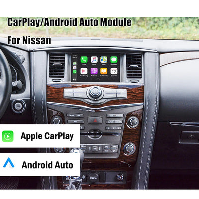 Wireless CarPlay Module for Nissan Patrol Y62 Armada Infiniti QX56 QX80 2008-2021 Android Auto Mirror Link Smart Box